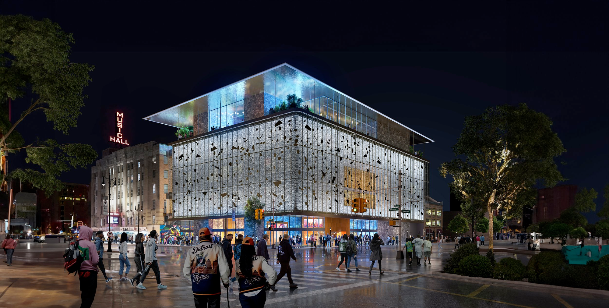 Artists rendering of the Music Hall Center expansion.